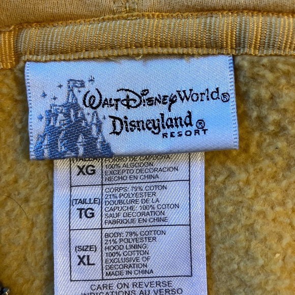 Disney Yellow Hoodie with Zip - Picture 13 of 13